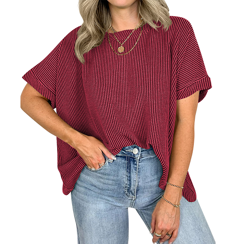 Women’s Cozy Ribbed Oversized T-Shirt