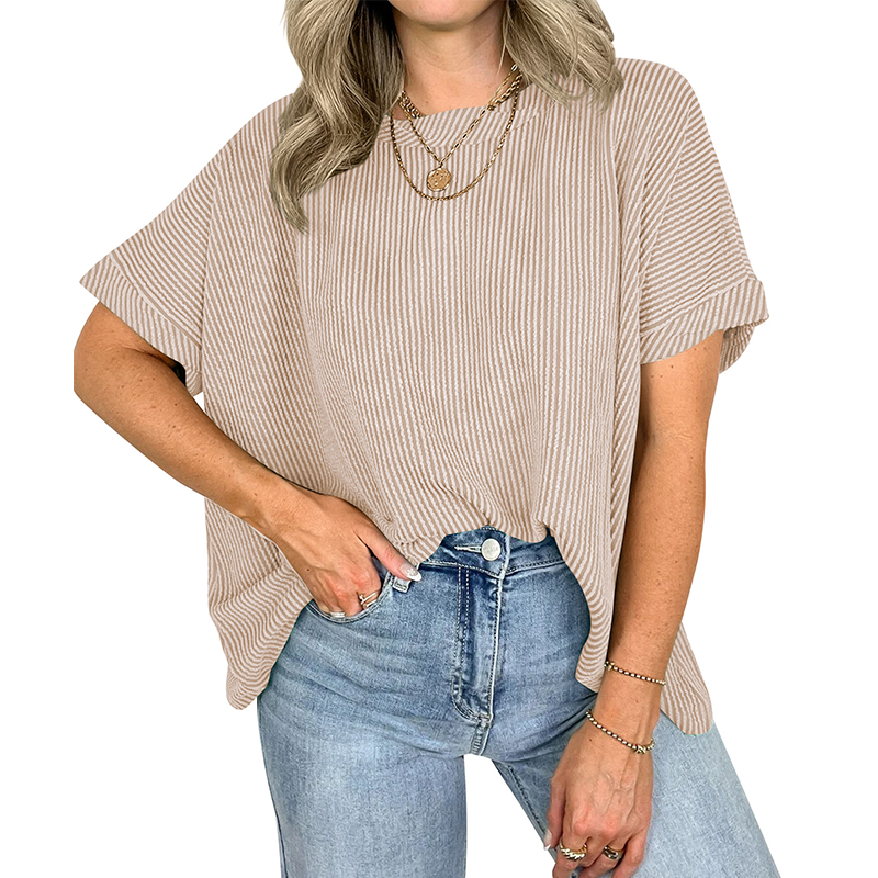 Women’s Cozy Ribbed Oversized T-Shirt