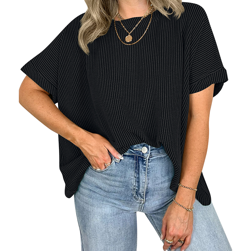 Women’s Cozy Ribbed Oversized T-Shirt