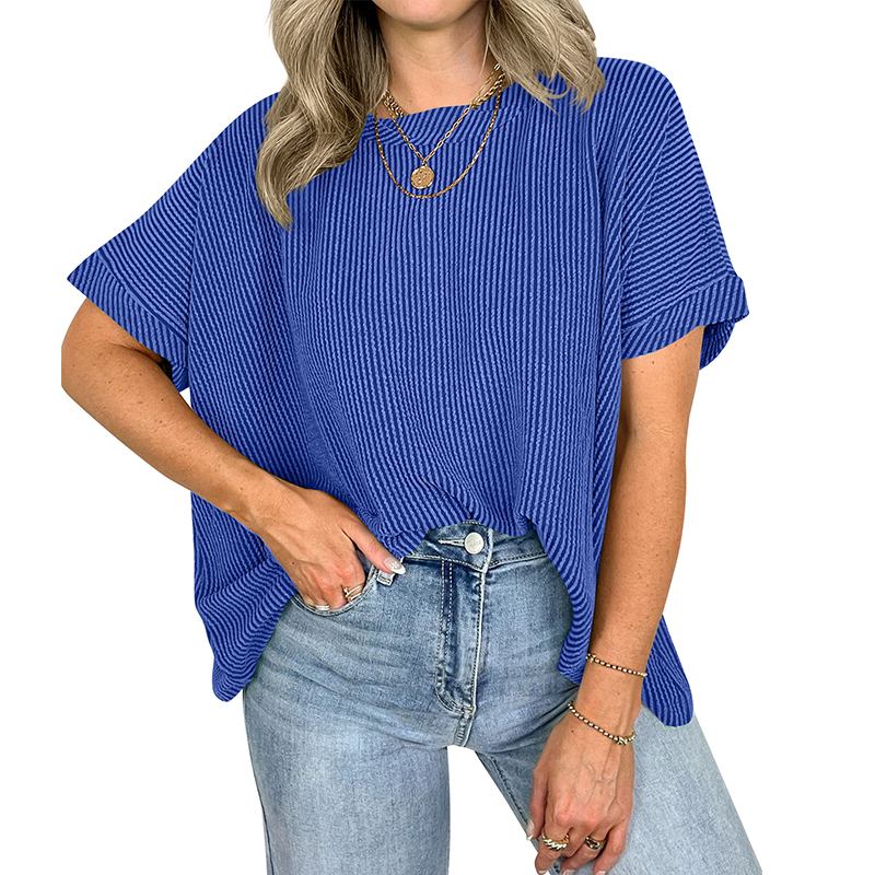 Women’s Cozy Ribbed Oversized T-Shirt