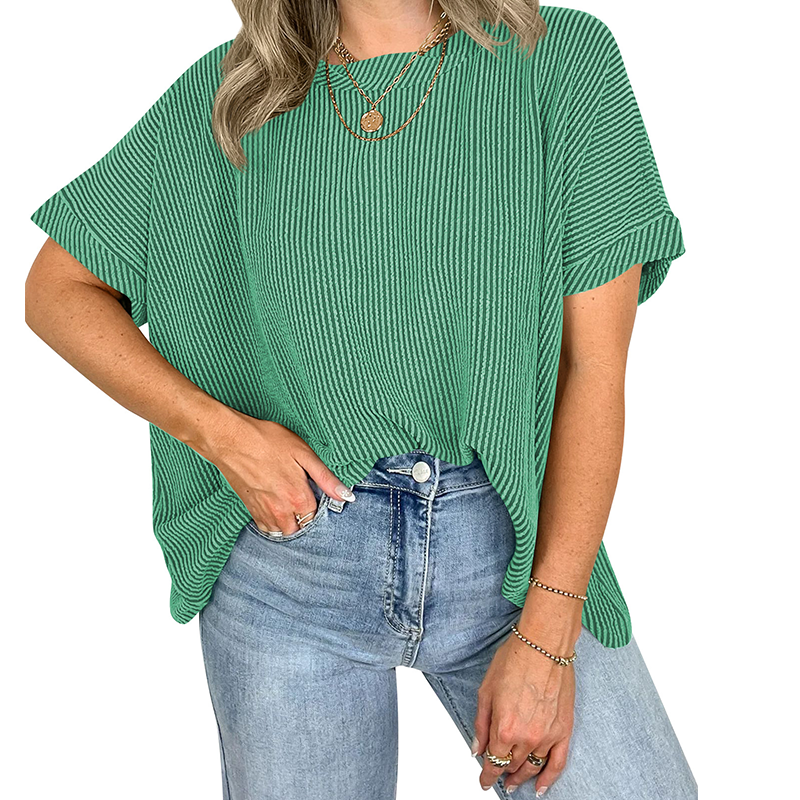 Women’s Cozy Ribbed Oversized T-Shirt