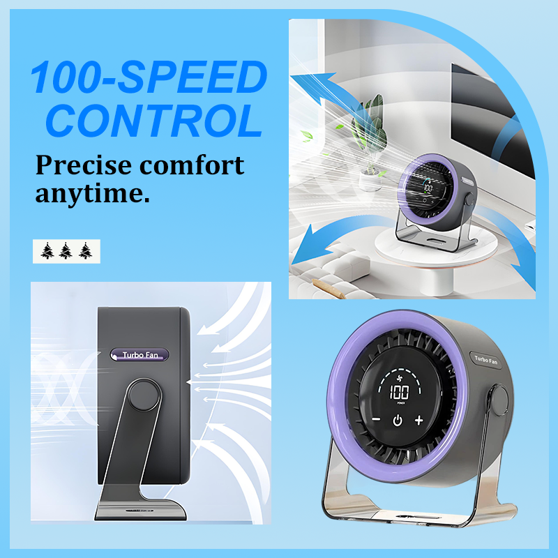🔥Hot Sale(💥50%OFF)🔥100-Speed Mini Desk Fan with Digital Display