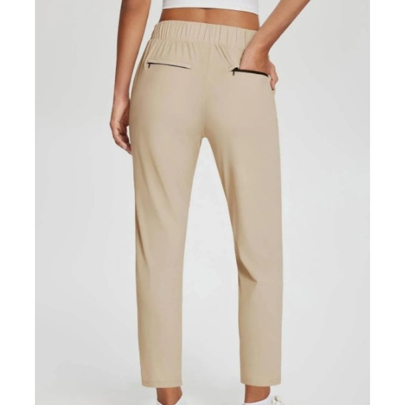 ⏰Limited Time Sale-49% OFF🔥Women's High-Waisted Elastic Pants with Zipper Pockets