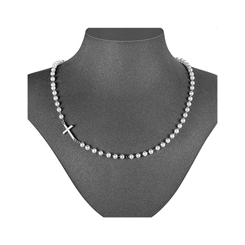 💜 LAST DAY PROMOTION - 50%OFF 💜Women’s Elegant Cross Synthetic Pearl Necklace