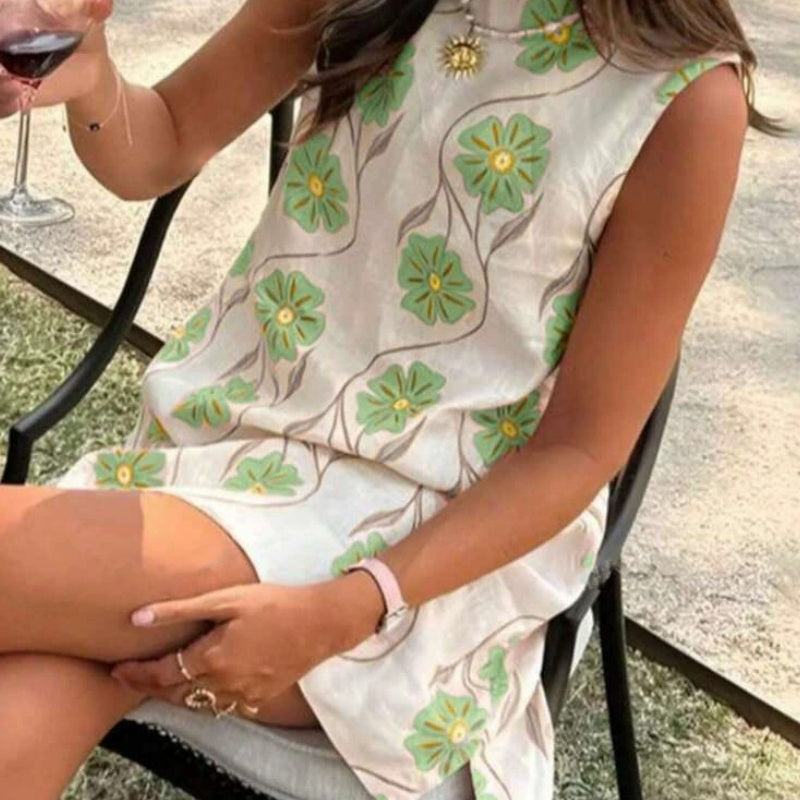 💜 LAST DAY PROMOTION - 50%OFF 💜Women's Casual Sleeveless Floral Print Dress
