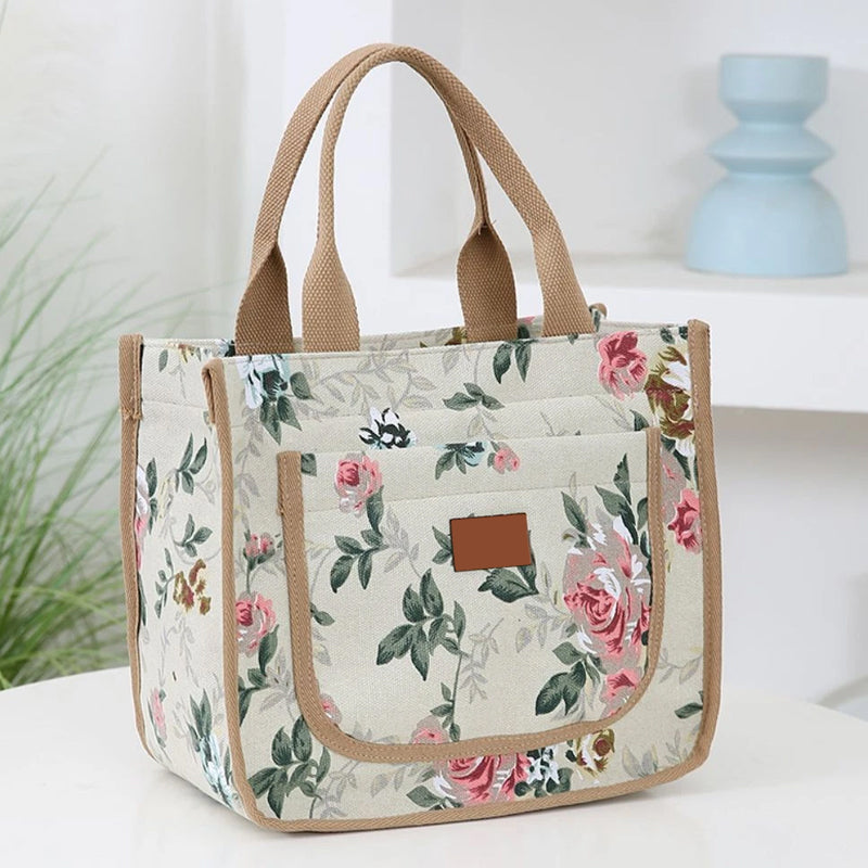 🍃Floral Print Lunch Bag for Women