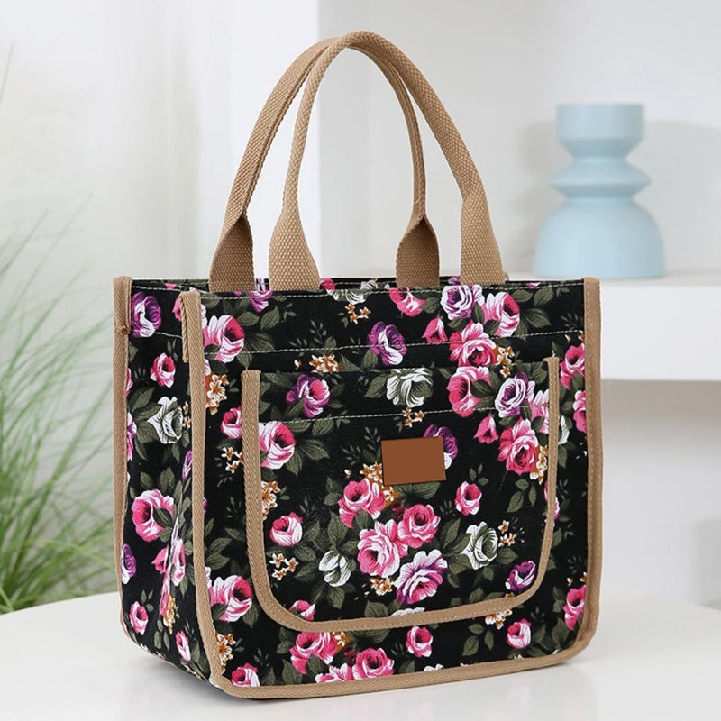 🍃Floral Print Lunch Bag for Women