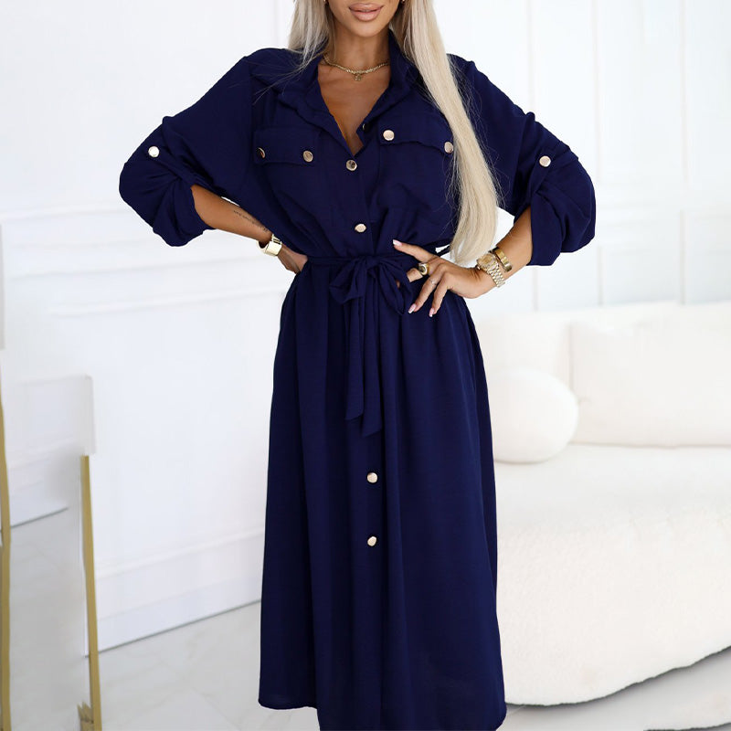 Women’s Long Sleeve Fashion Shirt Dress