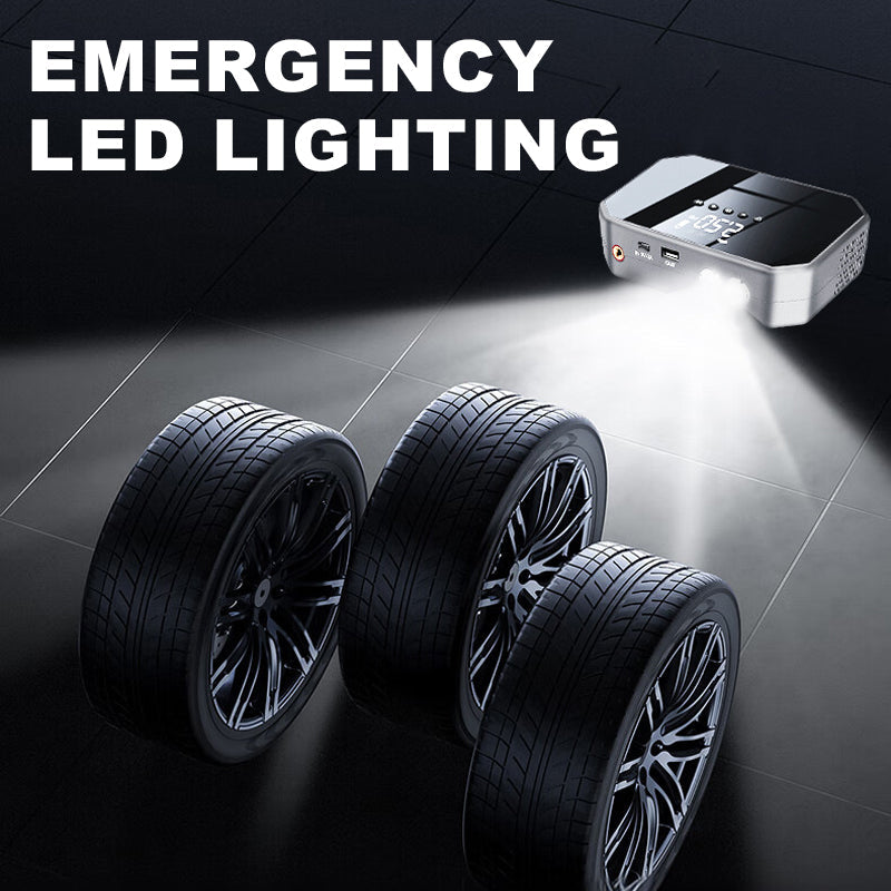 All-in-One Car Emergency Starting Power Supply & Inflatable Pump Set