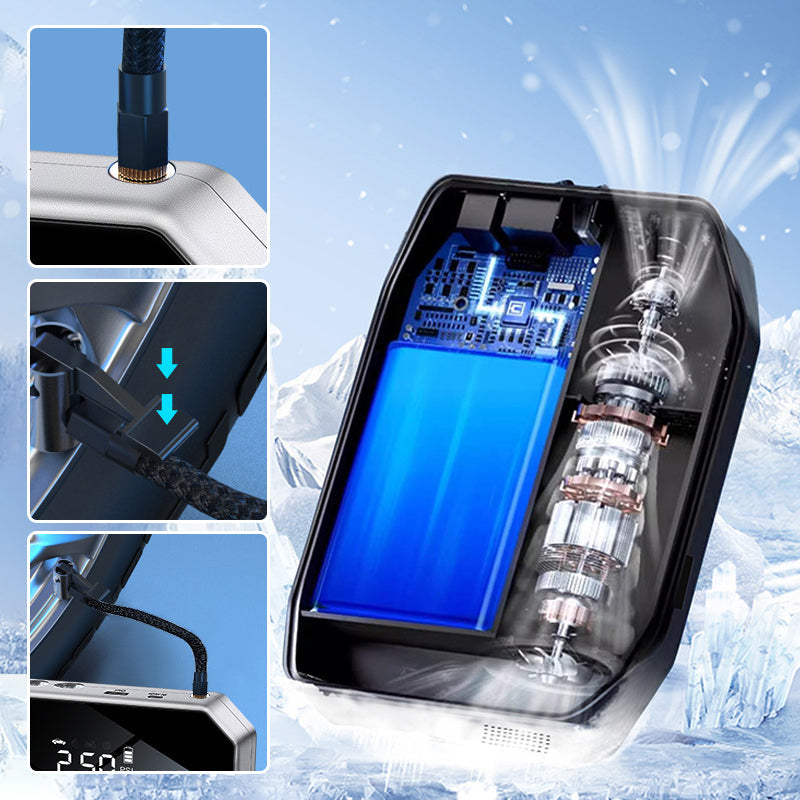 All-in-One Car Emergency Starting Power Supply & Inflatable Pump Set