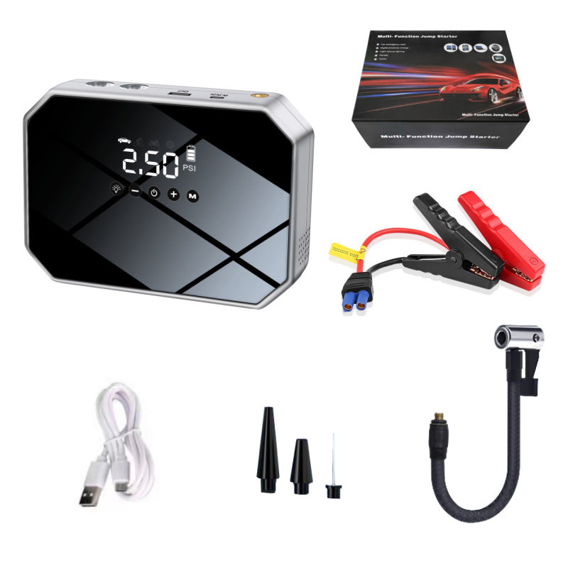 All-in-One Car Emergency Starting Power Supply & Inflatable Pump Set