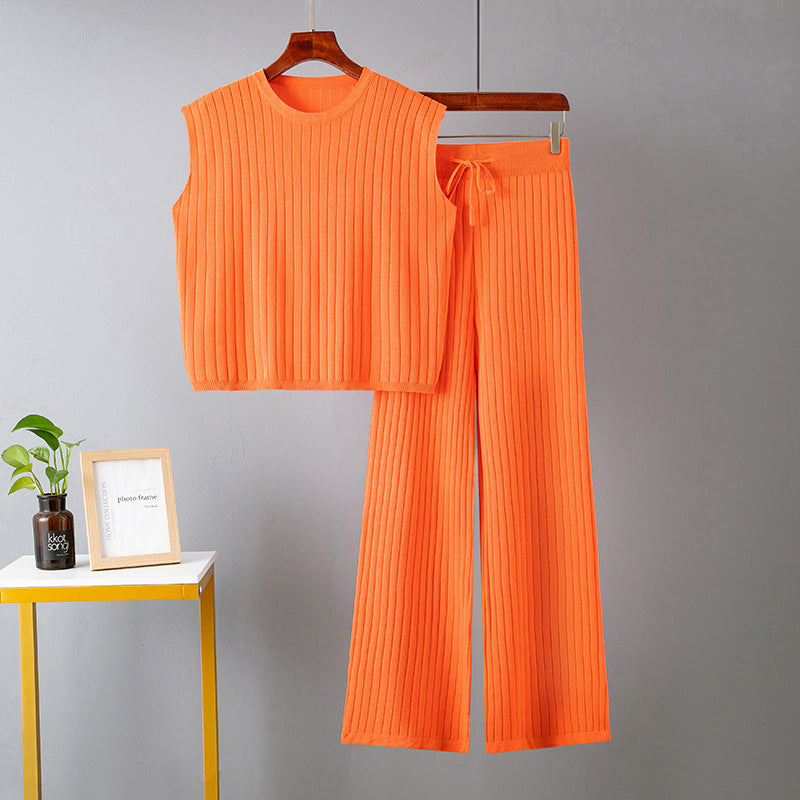 Women's Casual Sleeveless Top and Pants Set
