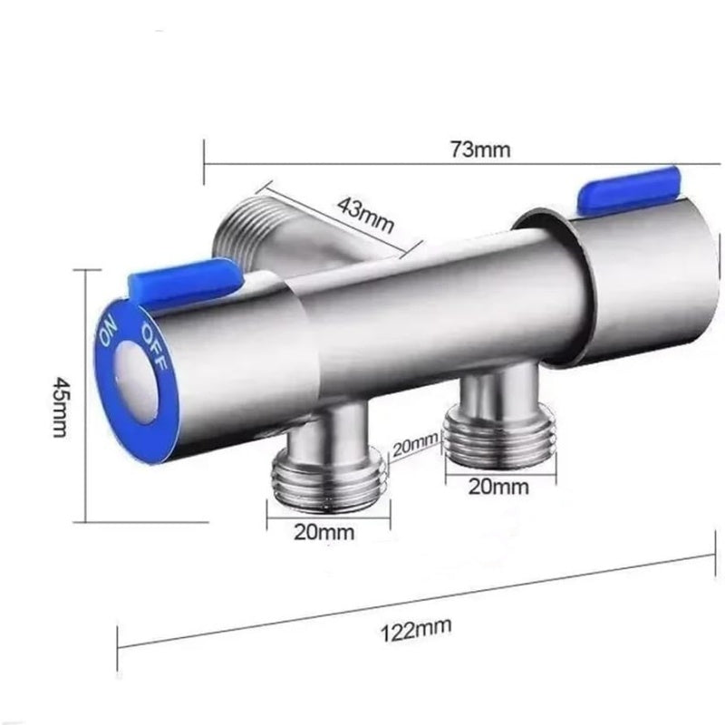 Stainless Steel Dual Outlet Water Valve
