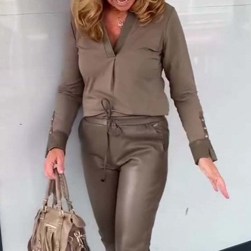 Women's Timeless Casual Top and Pants Set