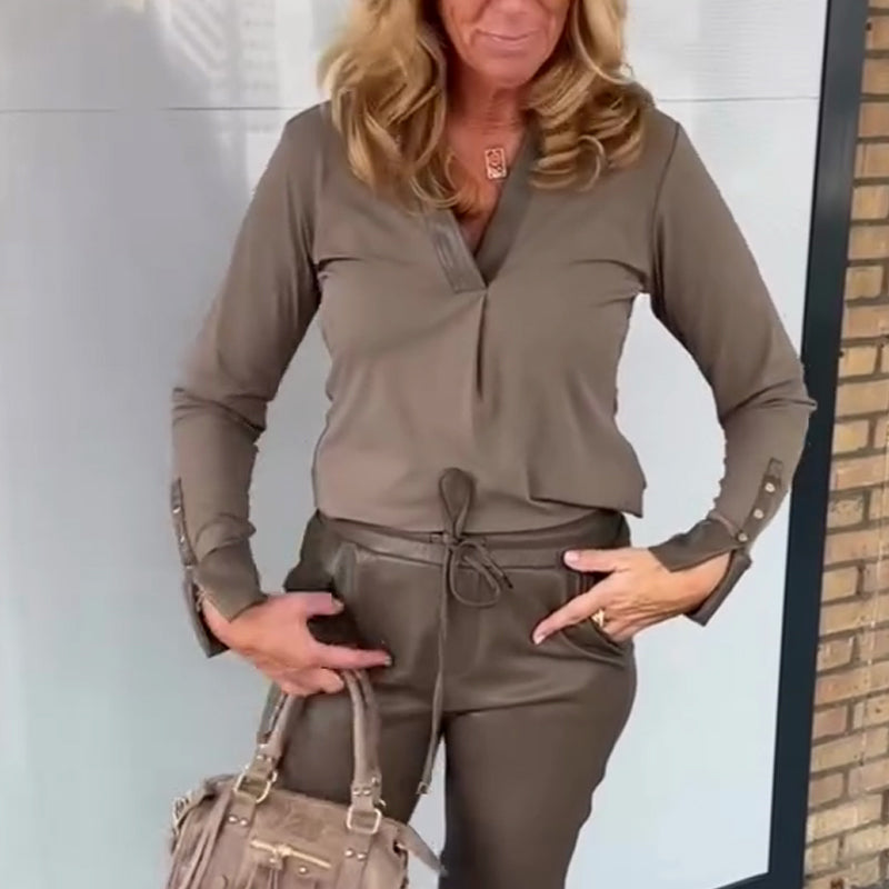 Women's Timeless Casual Top and Pants Set