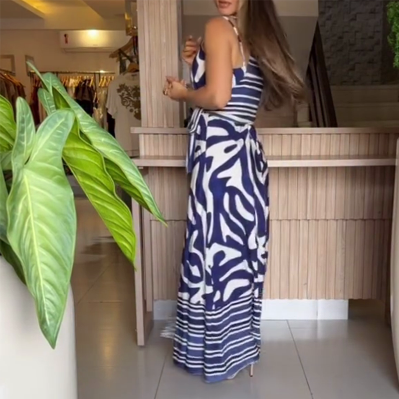 Women's Elegant Sleeveless Waist-Cinched Dress