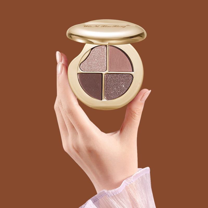4-Color Highly Pigmented Long-Lasting Eyeshadow Palette