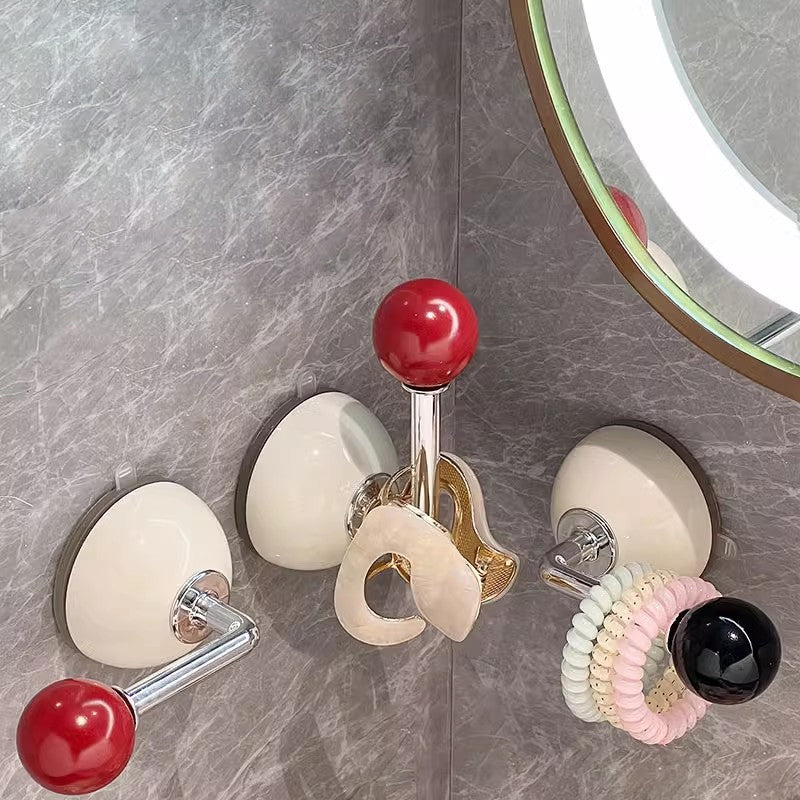 Suction Cup Hook for Hair Tie Storage