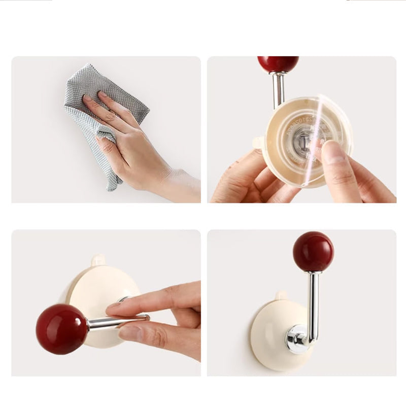 Suction Cup Hook for Hair Tie Storage