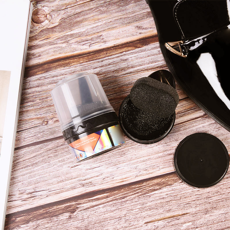 Universal Neutral Shoe Polish Cream With Sponge (50% OFF)