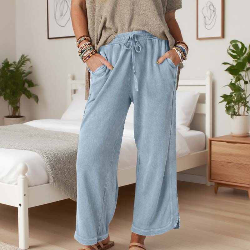 💜 LAST DAY PROMOTION - 50%OFF 💜 Women’s Comfortable Wide-Leg Elastic Waist Pants