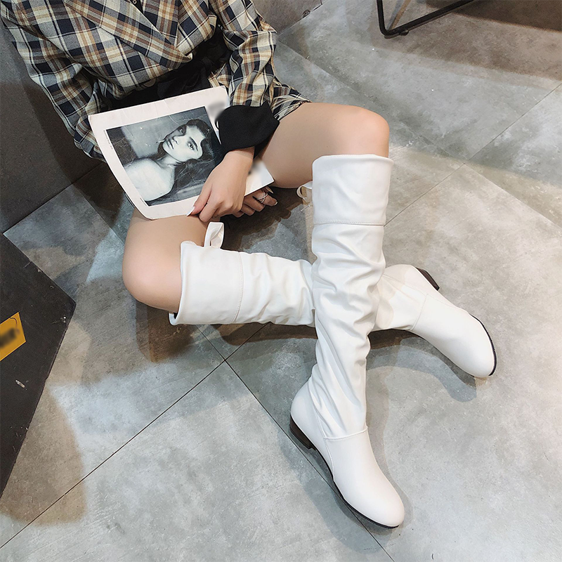 Elegant High Boots With Bow Detail