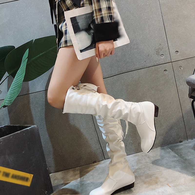 Elegant High Boots With Bow Detail