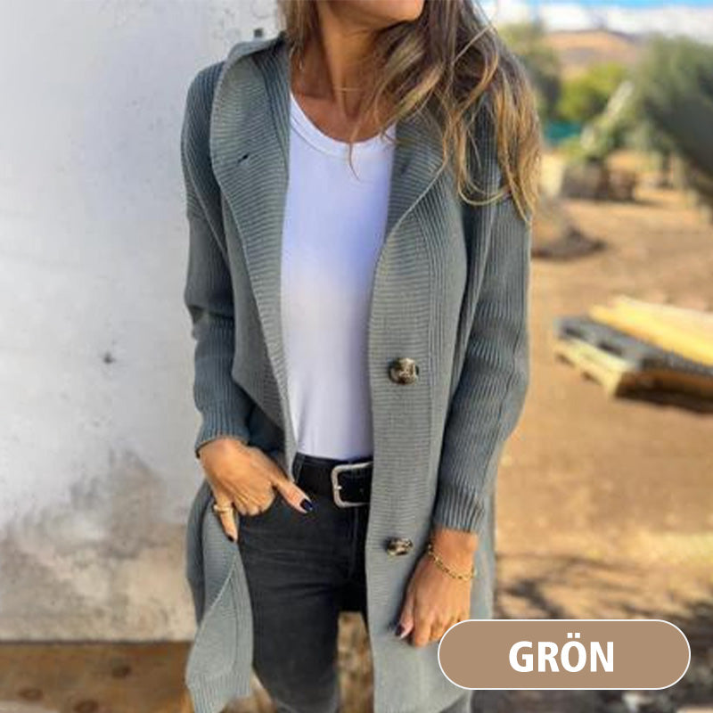 Women's Button-Down Hooded Cardigan