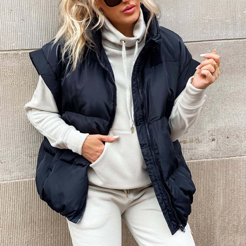 🎁New Arrivals: 50% Off-Women's Thick Warm Solid Color Vest