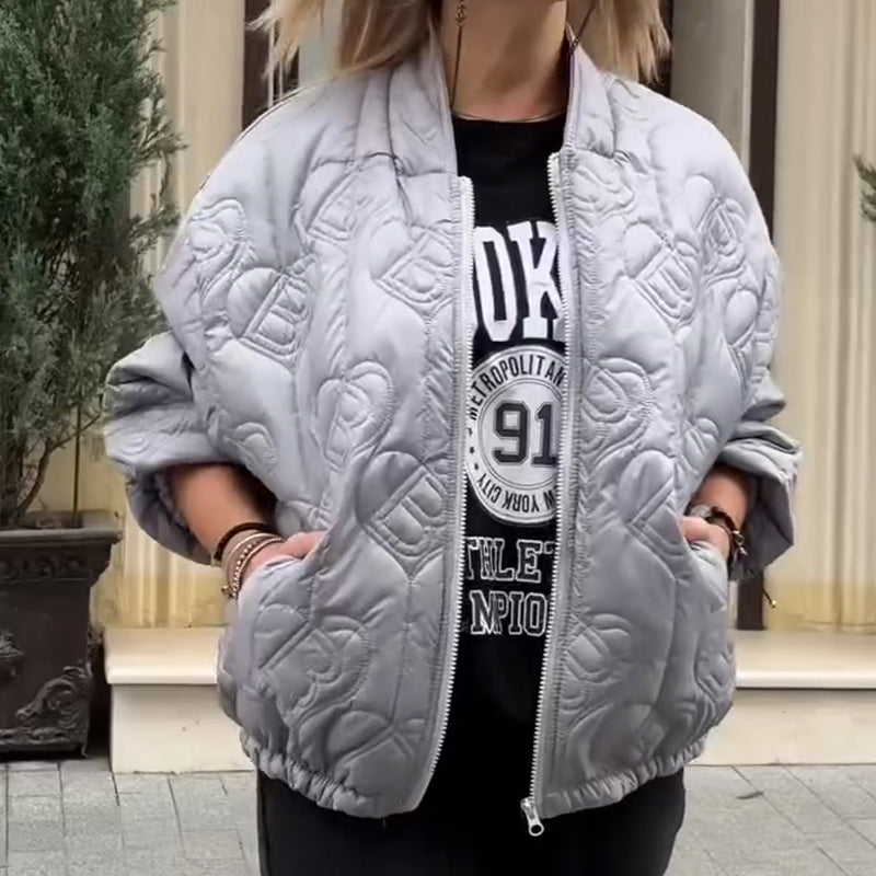 🧥 Cozy Warmth, Effortless Style!-Women's Casual Quilted Oversized Jacket