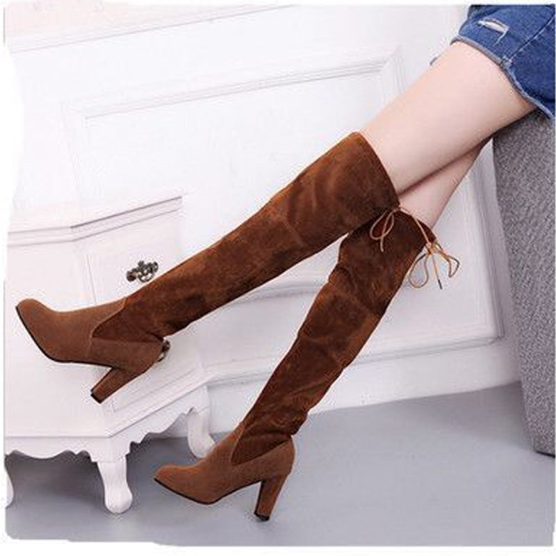 💗LAST DAY PROMOTION - 50%OFF💗Elegant Faux Suede Over The Knee Boots