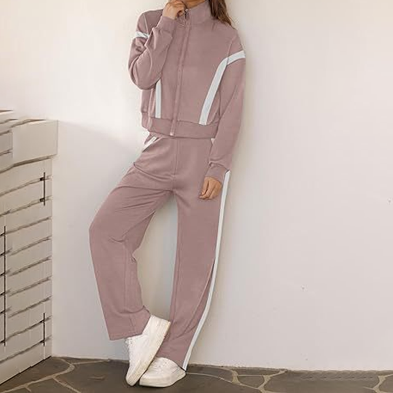 💥Limited-time offer: 50% off-Stylish Jacket & Wide Leg Pants 2-Piece Set-Warm and stylish