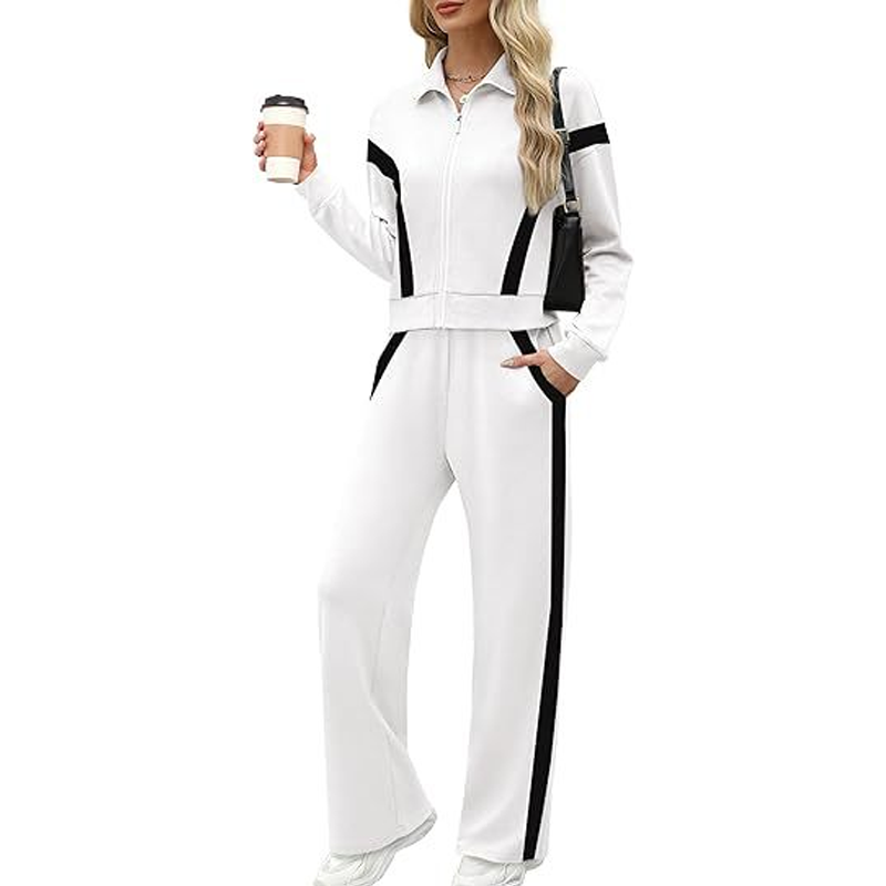 💥Limited-time offer: 50% off-Stylish Jacket & Wide Leg Pants 2-Piece Set-Warm and stylish