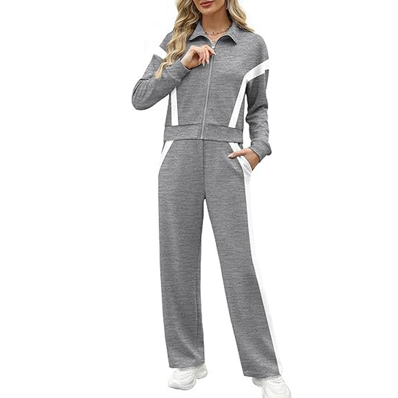 💥Limited-time offer: 50% off-Stylish Jacket & Wide Leg Pants 2-Piece Set-Warm and stylish