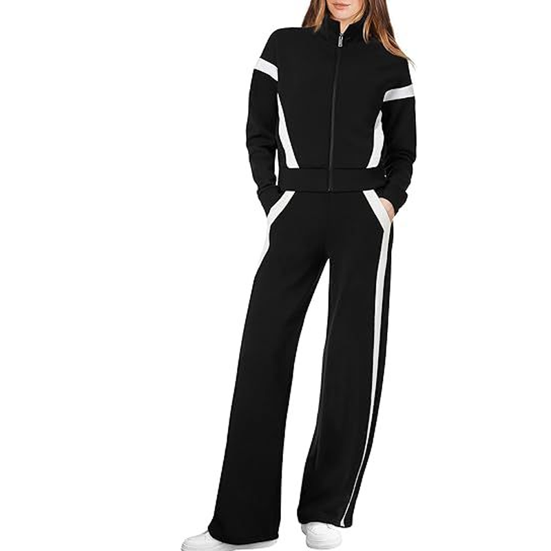 💥Limited-time offer: 50% off-Stylish Jacket & Wide Leg Pants 2-Piece Set-Warm and stylish