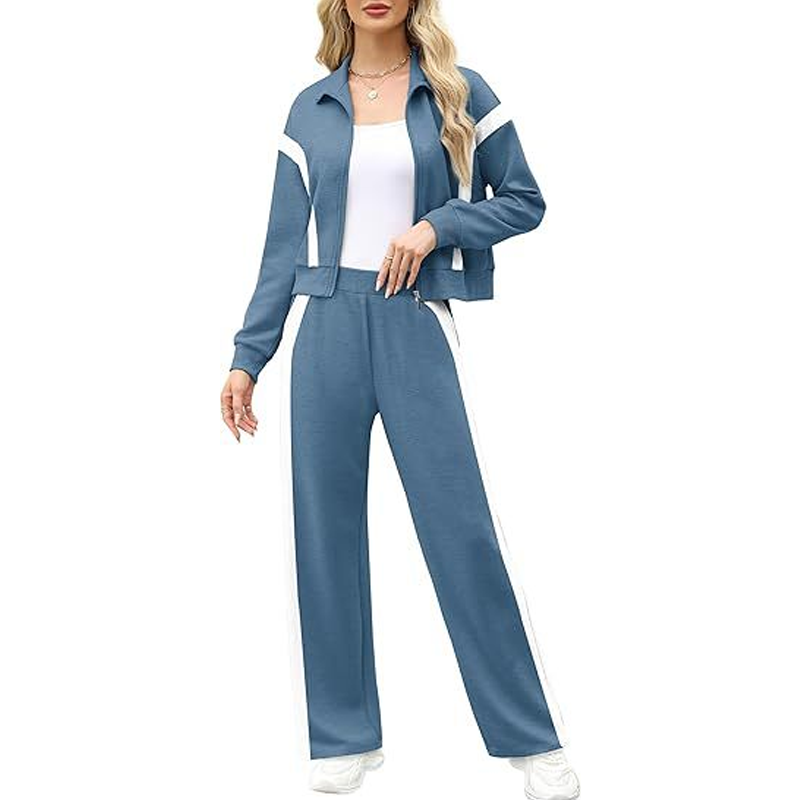 💥Limited-time offer: 50% off-Stylish Jacket & Wide Leg Pants 2-Piece Set-Warm and stylish