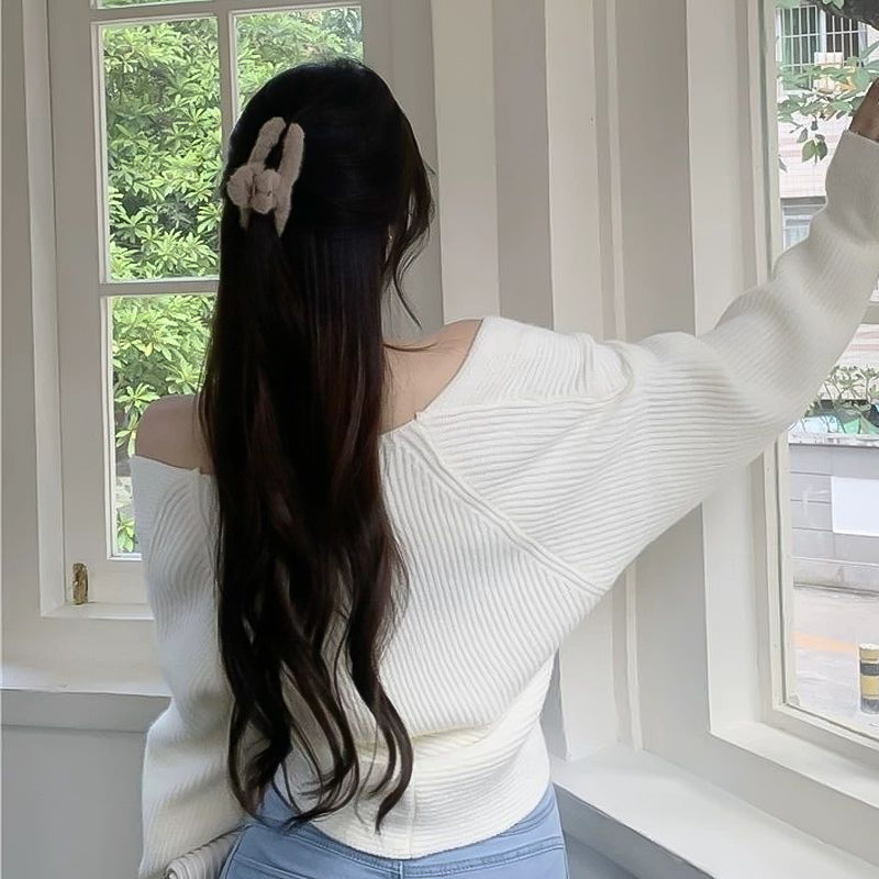 💥High-quality women's clothing-Chic V-Neck Long Sleeve Wrap Front Sweater