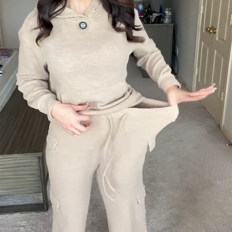 💜 LAST DAY PROMOTION - 50%OFF 💜 Women’s Hooded Long-Sleeve Tops & Pants 2-Piece Set