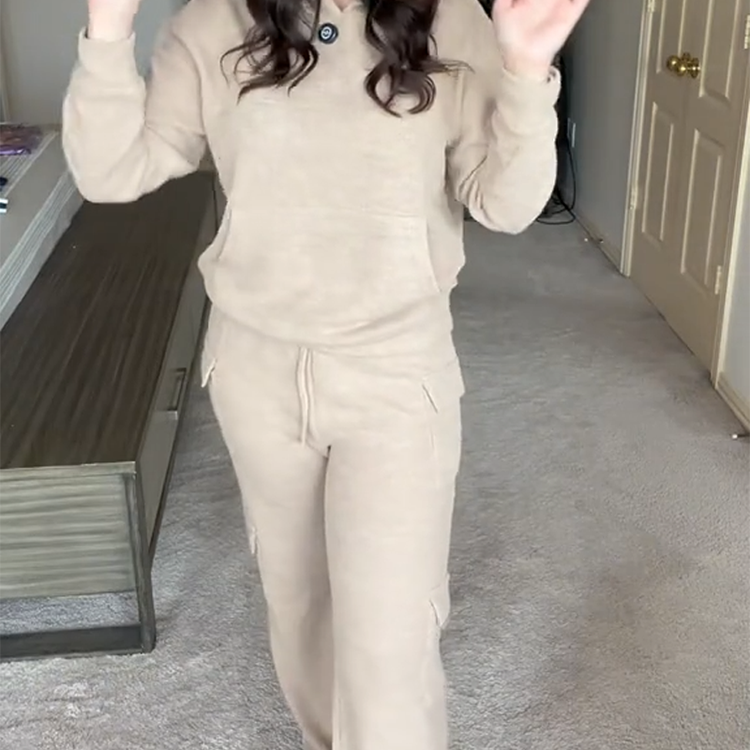 💜 LAST DAY PROMOTION - 50%OFF 💜 Women’s Hooded Long-Sleeve Tops & Pants 2-Piece Set