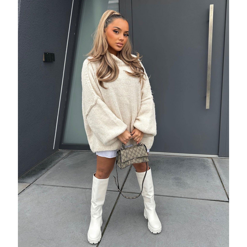 🔥New arrivals now on sale-Women's Warm Mock Neck Loose Fit Sweater