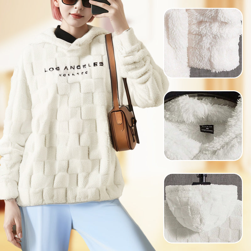 💥Limited-time 50% discount-Thick Loose Furry Hooded Sweatshirt