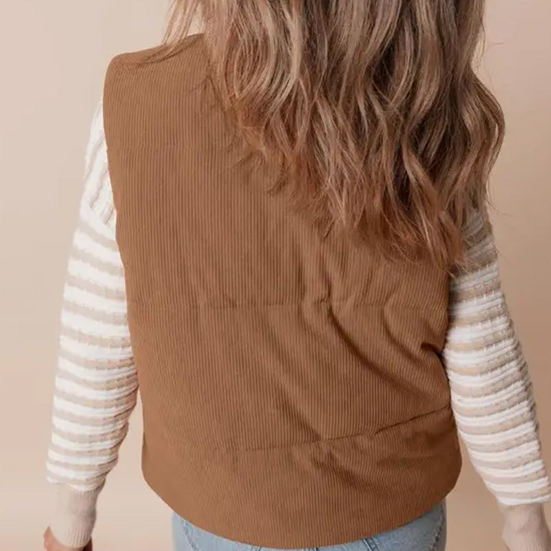 💥New High-Quality Women's Clothing-Women’s Casual Comfortable Zip-Up Vest