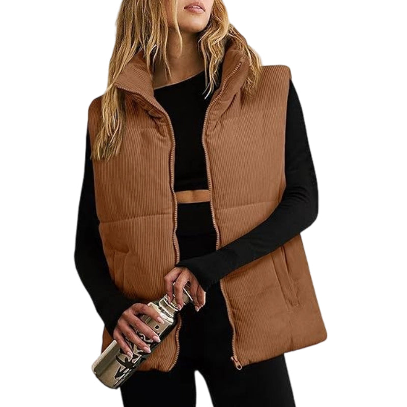 💥New High-Quality Women's Clothing-Women’s Casual Comfortable Zip-Up Vest