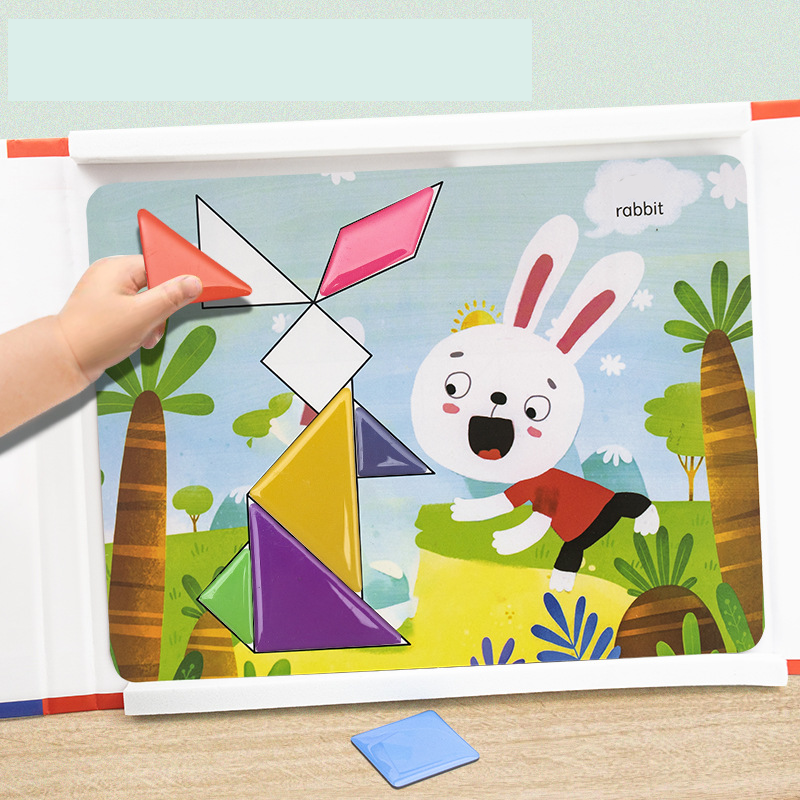 🌟Enhancing children's thinking skills-Children's Magnetic Tangram Puzzle Set🎁The Best Gift