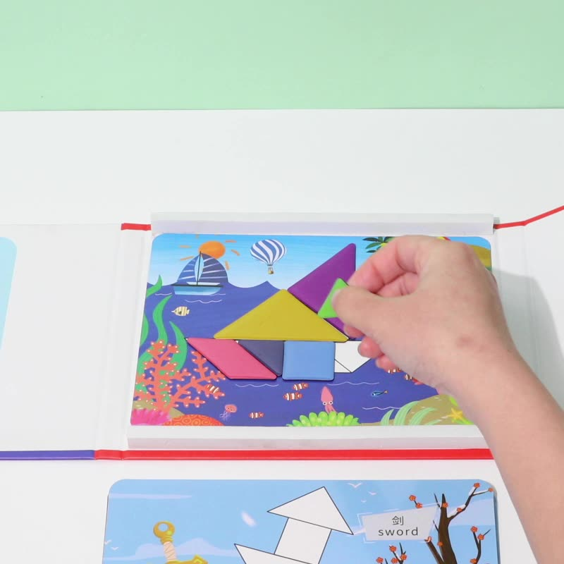 🌟Enhancing children's thinking skills-Children's Magnetic Tangram Puzzle Set🎁The Best Gift