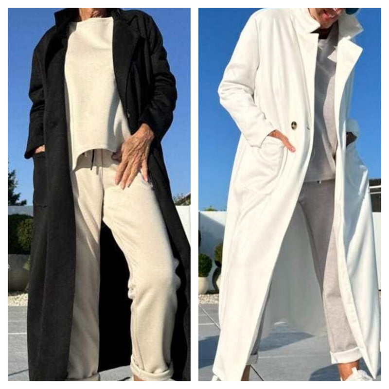 ๐ LAST DAY PROMOTION - 50%OFF ๐ Warm & Stylish Solid Color Coat