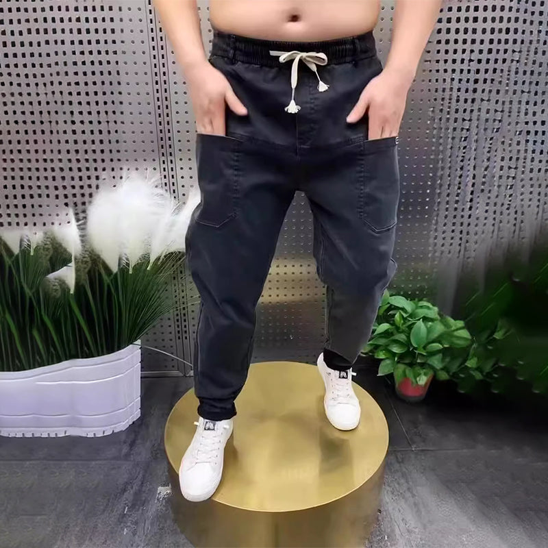 💥Limited-time offer: 50% off-Men's Elastic Drawstring Jeans with Six Pockets