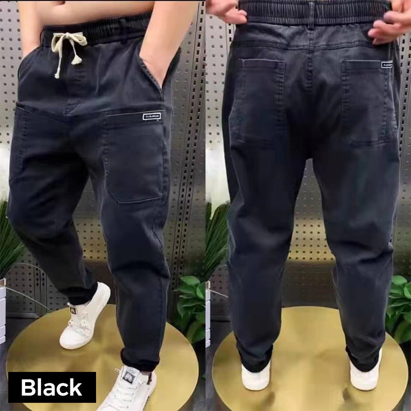 💥Limited-time offer: 50% off-Men's Elastic Drawstring Jeans with Six Pockets