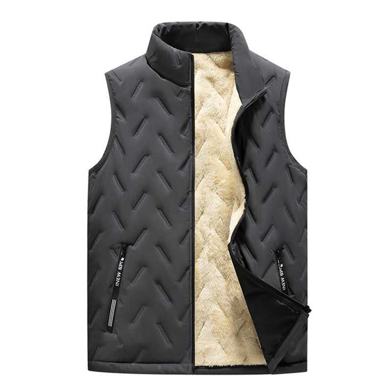 💖HOT SALE 70% OFF✨️❄️Unisex Winter Warm Casual Sleeveless Quilted Vest With Fleece Lining