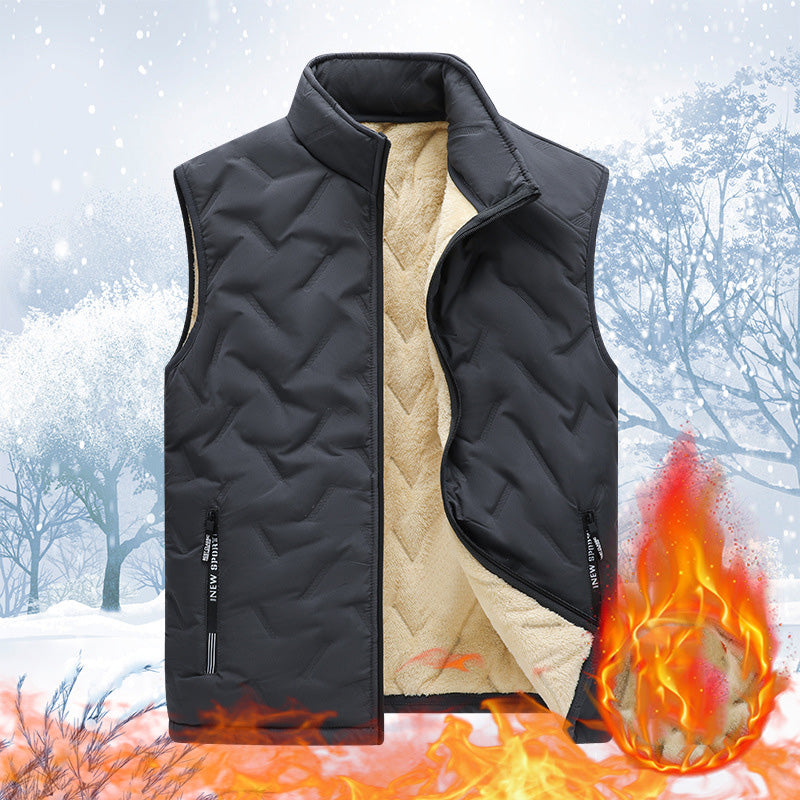 💖HOT SALE 70% OFF✨️❄️Unisex Winter Warm Casual Sleeveless Quilted Vest With Fleece Lining